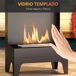 Chimenea de Bioetanol Acero HOMCOM, hogar - climatización Chimenea de Bioetanol Acero HOMCOM, hogar - climatización Negro