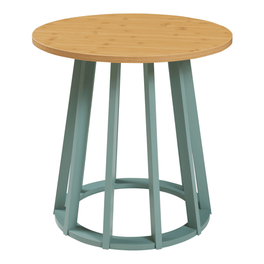 Mesa de apoio Lensuu 48xØ48 cm Verde pastelCarvalho en.casa
