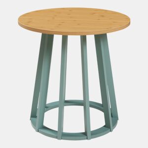 Mesa de apoio Lensuu 48xØ48 cm Verde pastelCarvalho en.casa