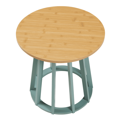 Mesa de apoio Lensuu 48xØ48 cm Verde pastelCarvalho en.casa