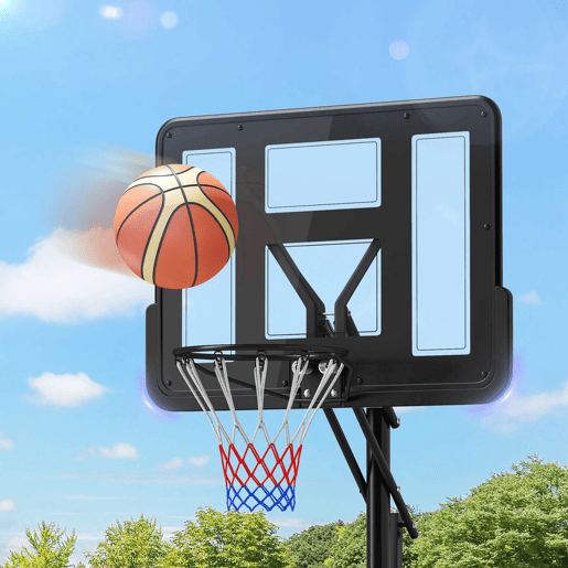 SPORTNOW Tabela de Basquetebol de Exterior com Altura Ajustável 235-305 cm Tabela de Basquetebol com Suporte Rodas Base Recarregável e Bolsa de Peso 90x60x305 cm Preto