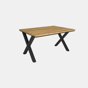 Mesa Sala de Jantar, Mesa Cozinha, 140x90x74cm, Para 6 pessoas, Móveis Sala Jantar, Estilo industrial, Carvalho