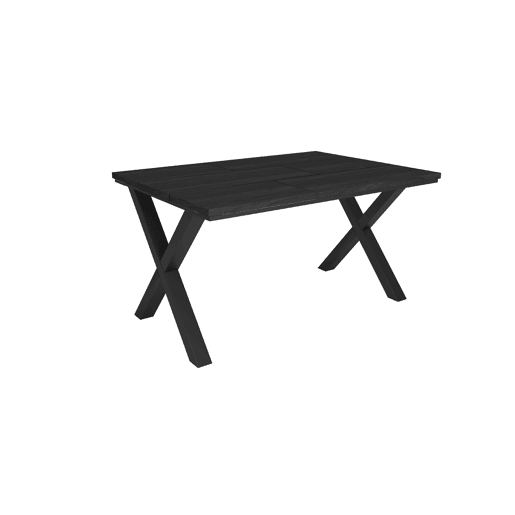 Mesa Sala de Jantar, Mesa Cozinha, 140x90x74cm, Para 6 pessoas, Móveis Sala Jantar, Estilo industrial, Preto