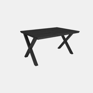 Mesa Sala de Jantar, Mesa Cozinha, 140x90x74cm, Para 6 pessoas, Móveis Sala Jantar, Estilo industrial, Preto