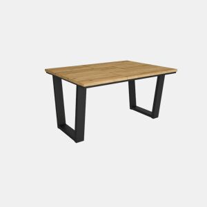 Mesa Sala de Jantar, Mesa Cozinha, 140x90x74cm, Para 6 pessoas, Móveis Sala Jantar, Estilo industrial, Carvalho