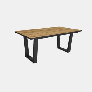 Mesa Sala de Jantar, Mesa Cozinha, 167x90x74cm, Para 8 pessoas, Móveis Sala Jantar, Estilo industrial, Carvalho e preto
