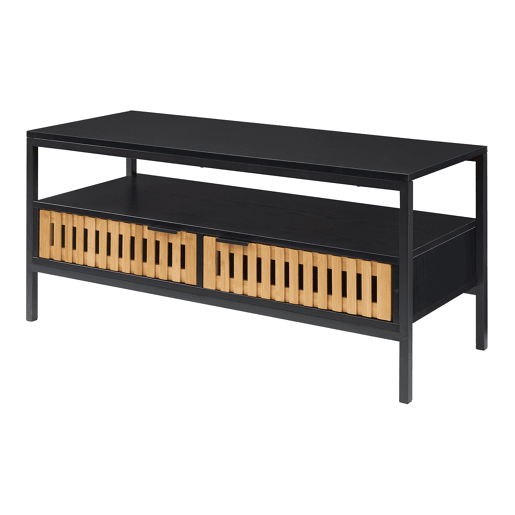 Mesa de centro Luniehti 100x40x48 cm PretoNatural en.casa