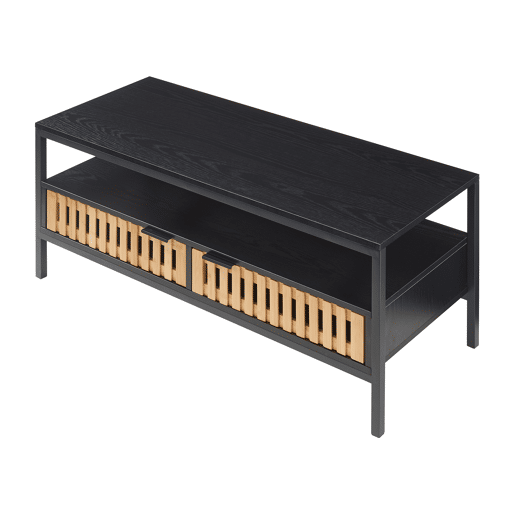 Mesa de centro Luniehti 100x40x48 cm PretoNatural en.casa