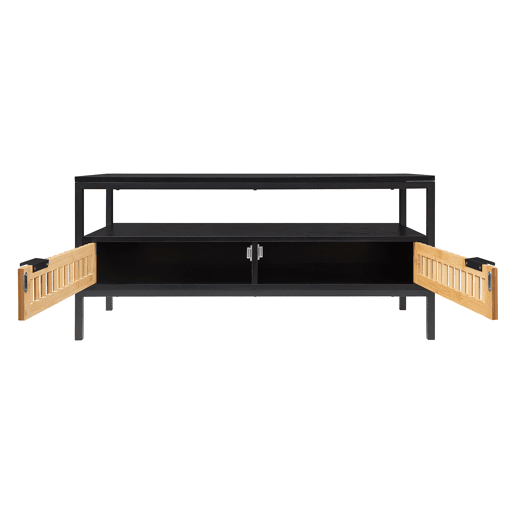 Mesa de centro Luniehti 100x40x48 cm PretoNatural en.casa