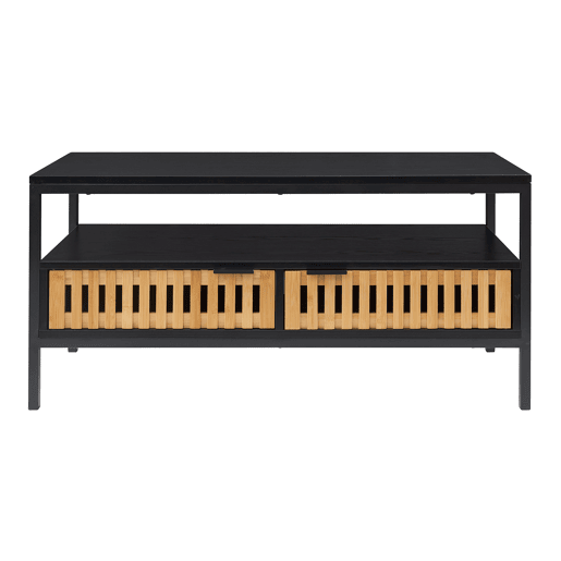 Mesa de centro Luniehti 100x40x48 cm PretoNatural en.casa