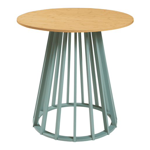 Mesa de jantar Lensuu 76x Ø80 cm Verde pastelCarvalho en.casa