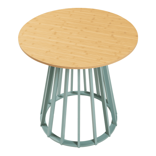 Mesa de jantar Lensuu 76x Ø80 cm Verde pastelCarvalho en.casa