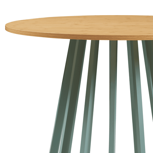 Mesa de jantar Lensuu 76x Ø80 cm Verde pastelCarvalho en.casa