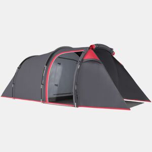 Outsunny Tenda de Campismo para 2-3 Pessoas Tenda de Campismo Dobrável à Prova d'Agua e à Prova de UV 20+ com Vestíbulo 426x206x154 cm Cinza Escuro