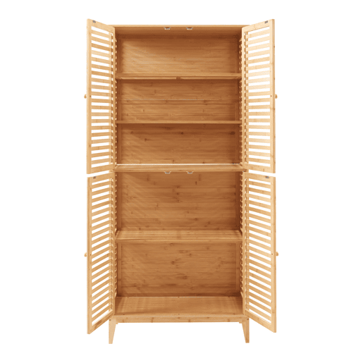 Móvel de casa de banho Raurgela 180x80x40 cm bambu en.casa Móvel de casa de banho Raurgela 180x80x40 cm bambu en.casa