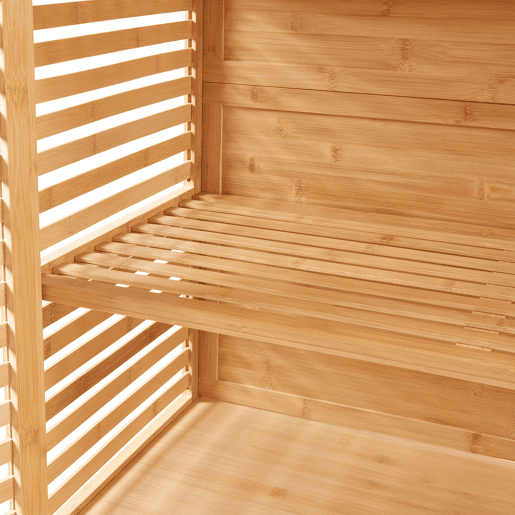 Móvel de casa de banho Raurgela 180x80x40 cm bambu en.casa Móvel de casa de banho Raurgela 180x80x40 cm bambu en.casa