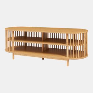 Mesa de TV Jarvenpaa bambu 4 compartimentos 150x48x50cm - Natural en.casa