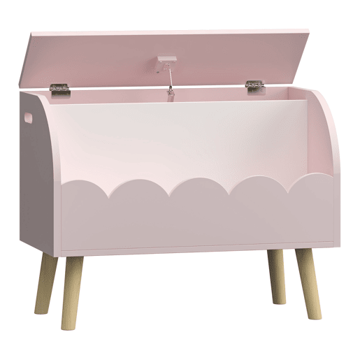 Caixa de brinquedos Vestnes 60x30x44 cm Cor-de-rosaBranco en.casa