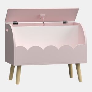 Caixa de brinquedos Vestnes 60x30x44 cm Cor-de-rosaBranco en.casa