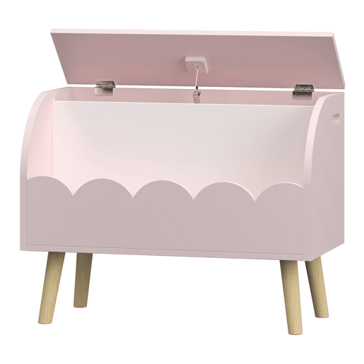 Caixa de brinquedos Vestnes 60x30x44 cm Cor-de-rosaBranco en.casa
