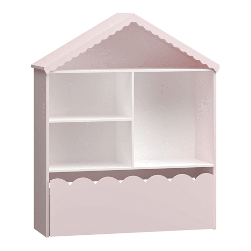 Prateleira para crianças Vestnes 114x91x30 cm - Cor-de-rosaBranco en.casa