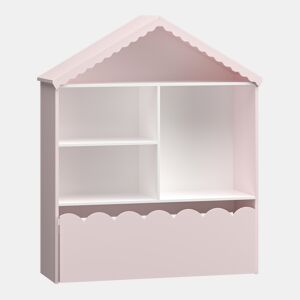 Prateleira para crianças Vestnes 114x91x30 cm - Cor-de-rosaBranco en.casa