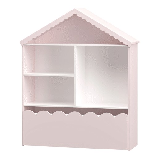Prateleira para crianças Vestnes 114x91x30 cm - Cor-de-rosaBranco en.casa
