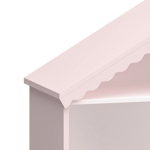 Prateleira para crianças Vestnes 114x91x30 cm - Cor-de-rosaBranco en.casa