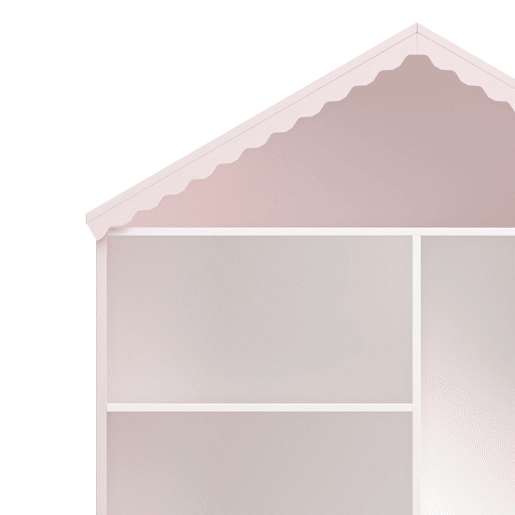 Prateleira para crianças Vestnes 114x91x30 cm - Cor-de-rosaBranco en.casa