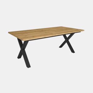 Mesa Sala de Jantar, Mesa Cozinha, 194x90x74cm, Para 10 pessoas, Móveis Sala Jantar, Estilo industrial, Carvalho