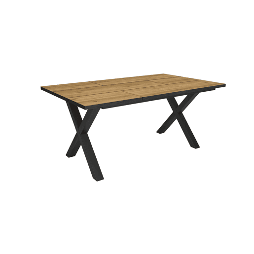 Mesa Sala de Jantar, Mesa Cozinha, 167x90x74cm, Para 8 pessoas, Móveis Sala Jantar, Estilo industrial, Carvalho e preto