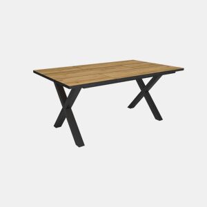 Mesa Sala de Jantar, Mesa Cozinha, 167x90x74cm, Para 8 pessoas, Móveis Sala Jantar, Estilo industrial, Carvalho e preto