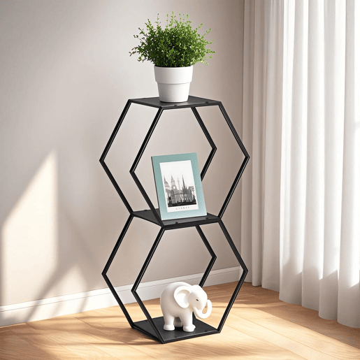 Prateleira Tand conjunto de 2 aço 32x37x19 cm Preto en.casa