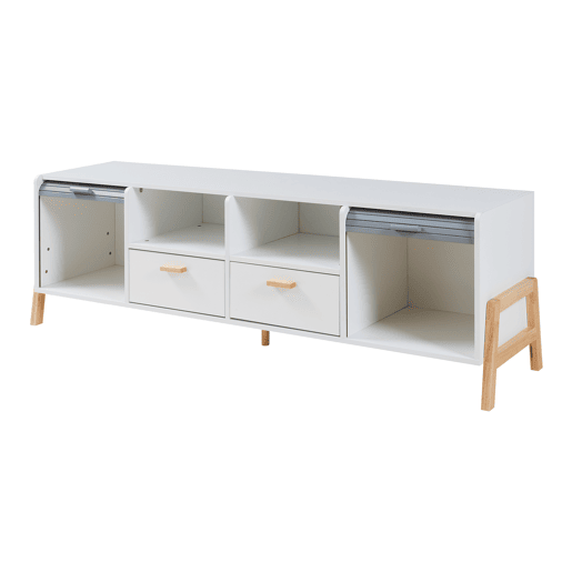 Móvel para televisão Kvaefjord 160 x 40 x 52 cm brancocinzento en.casa