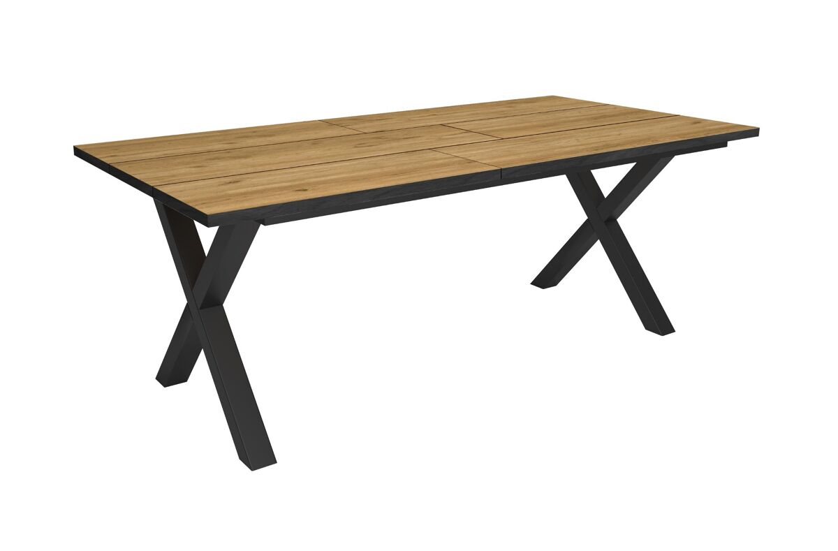 mesa comedor mesa fija cocina y salon 194x90x74cm para 10 comensales muebles comedor estilo industrial roble y negro