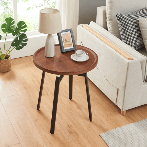 Mesa de apoio Mippeena 54xØ50 cm PretoNoz en.casa