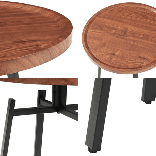 Mesa de apoio Mippeena 54xØ50 cm PretoNoz en.casa