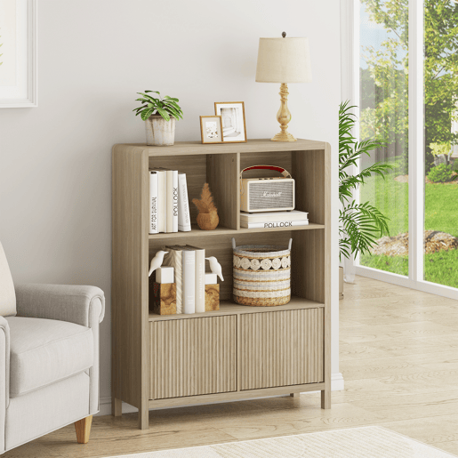 Cómoda Lukkodso 103x80x28 cm Aspeto carvalho en.casa