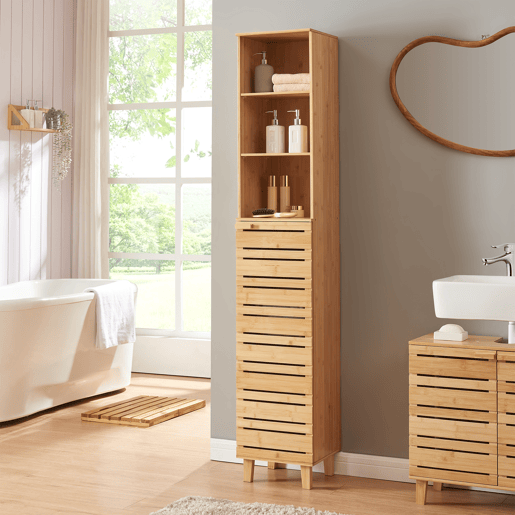 Móvel alto Epind 180x33x30 cm bambu en.casa
