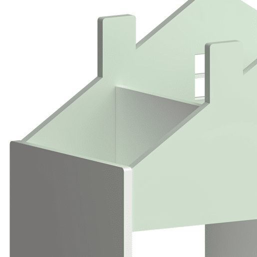 Estante para crianças Vipsali com 2 caixas 90x60x27 cm verde mentabranco en.casa