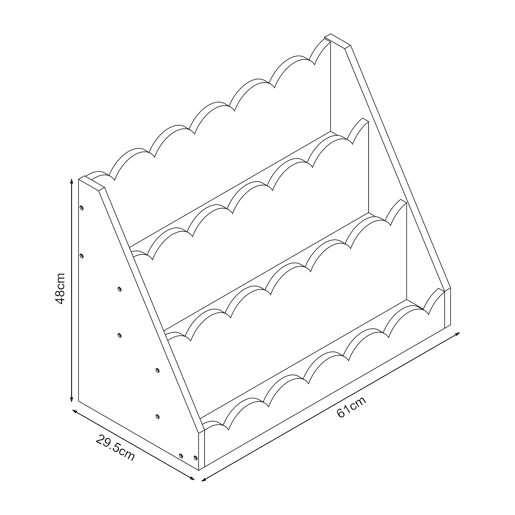 Prateleira para crianças Vestnes 48x61x30 cm Algodão DoceBranco en.casa Prateleira para crianças Vestnes 48x61x30 cm Algodão DoceBranco en.casa