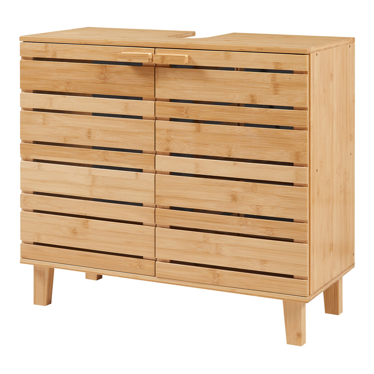 Mueble bajo lavabo epind 60x66x30 cm bambú - natural [en.casa]