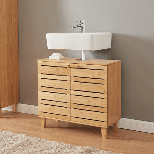 Móvel de toucador Epind 60x66x30 cm em bambu natural en.casa