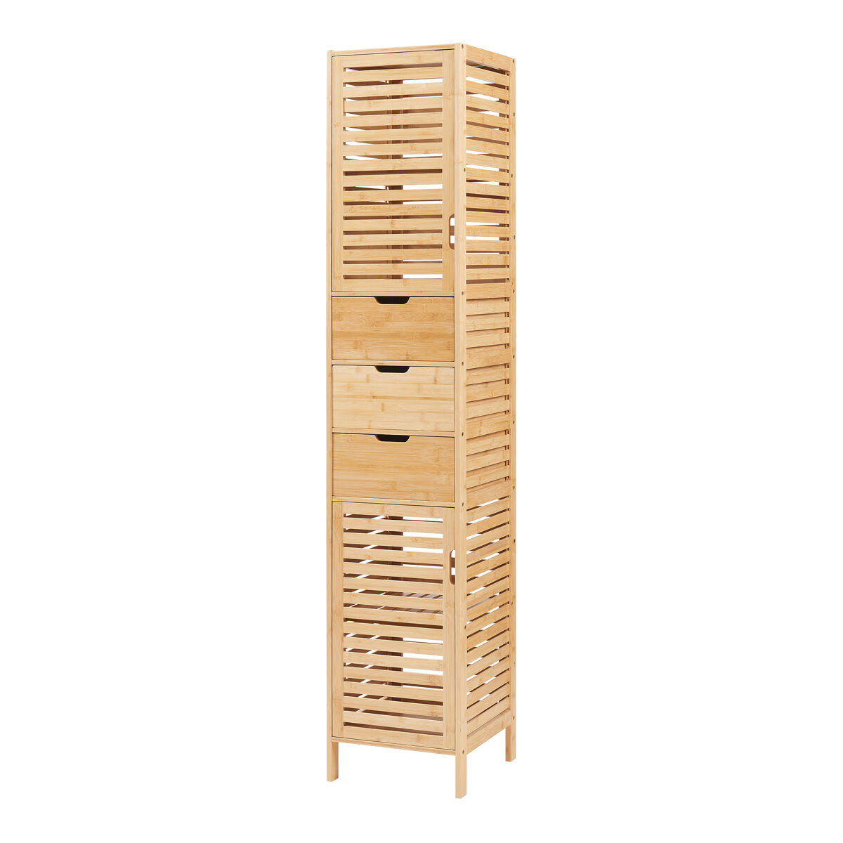 Armario alto de baño boksereys 180x35x35 cm bambú [en.casa]