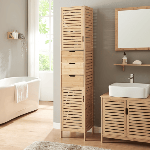 Móvel alto Boksereys 180x35x35 cm bambu en.casa Móvel alto Boksereys 180x35x35 cm bambu en.casa