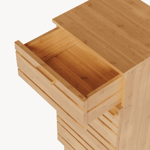 Armário de casa de banho Epind 75x33x30 cm bambu natural en.casa