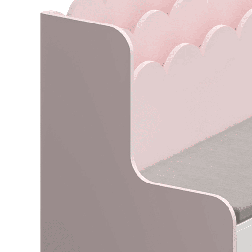 Banco para crianças com prateleira Vestnes 100x45x70 cm RosaBranco en.casa