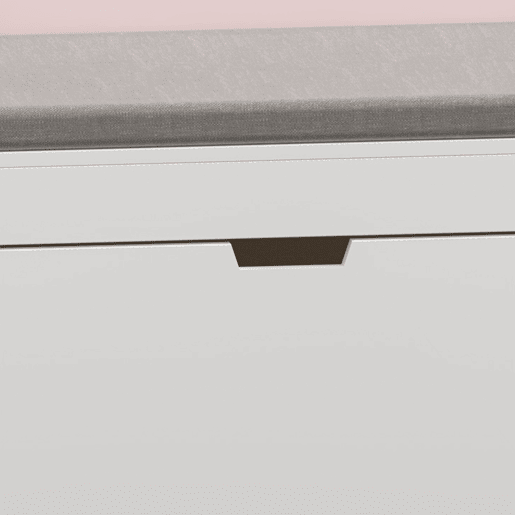 Banco para crianças com prateleira Vestnes 100x45x70 cm RosaBranco en.casa