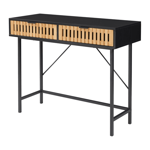 Mesa de consola Luniehti 2 gavetas 100x40x75 cm pretonatural en.casa