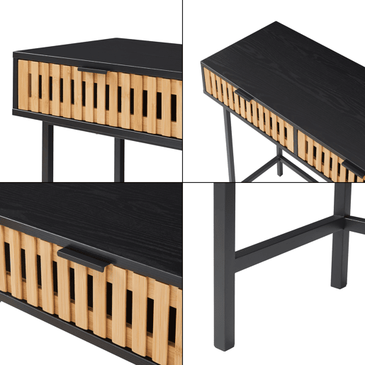 Mesa de consola Luniehti 2 gavetas 100x40x75 cm pretonatural en.casa